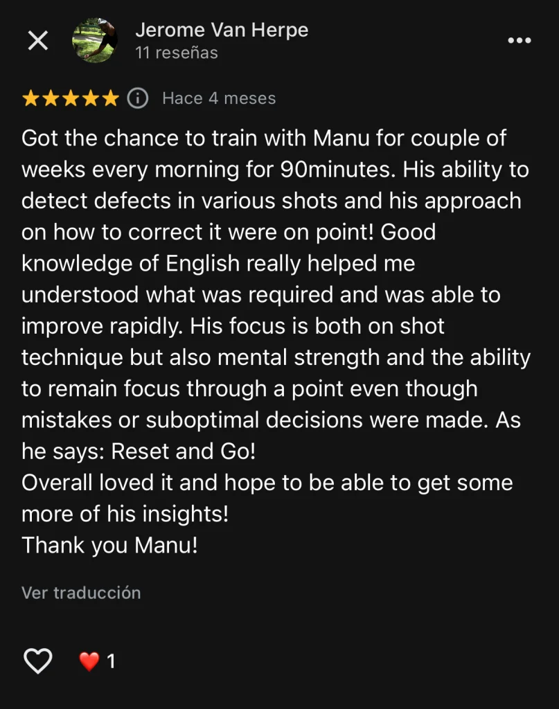 Review padel lesson Málaga